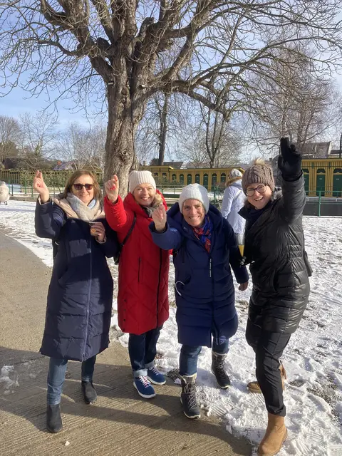 Die Bewegung ist einem Gemälde von Minna Antova nachempfunden - "Mammutjägerin". | Foto: Antova