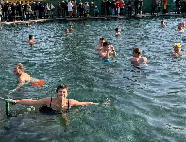 Stammgast beim Neujahrsschwimmen: Elisabeth Schirk aus Bad Vöslau | Foto: privat