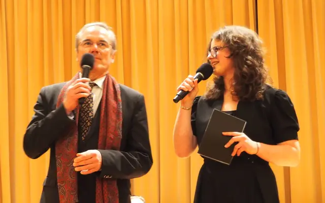 Im Bild links: Christian TICHY, Choreograph der Vereinigung Wiener Staatsopernballett, Zusammenarbeit mit dem Dirigenten seit dem ersten Neujahrkonzert voe 28 Jahren!