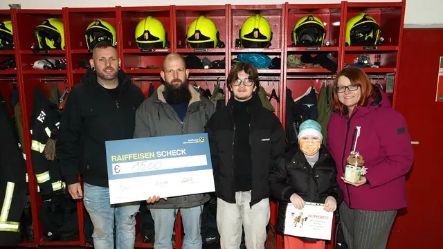 Andreas Eisenhuber mit Familie Steiner.