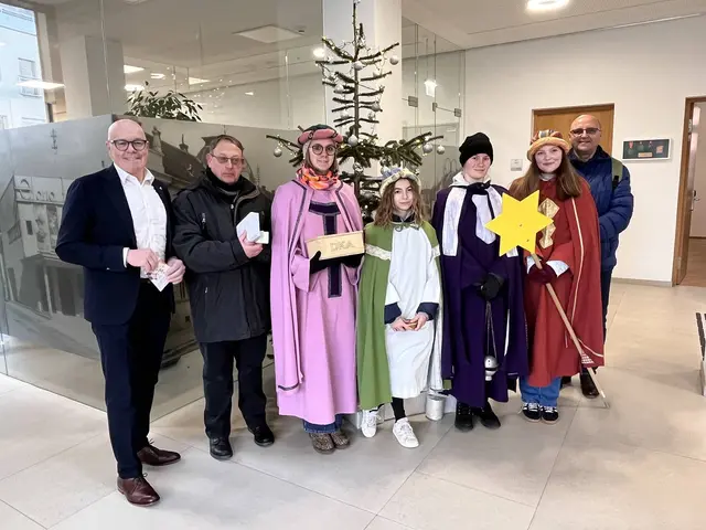 Die Sternsinger besuchten das Rathaus in Oberwart. | Foto: Stadtgemeinde Oberwart