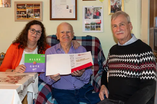 Petra Schmid, Adolf Spann und Franz Schelm | Foto: Pensionistenverband Groß Siegharts