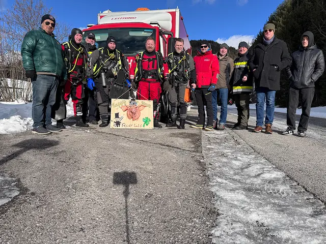 Das Silvestertauchen der Feuerwehr fand auch diesmal am Sobother Stausee statt. | Foto: Feuerwehr