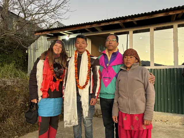 Verabschiedung von Man und Radha.