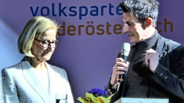 Landeshauptfrau Johanna Mikl-Leitner  und Bürgermeister Rene Lobner