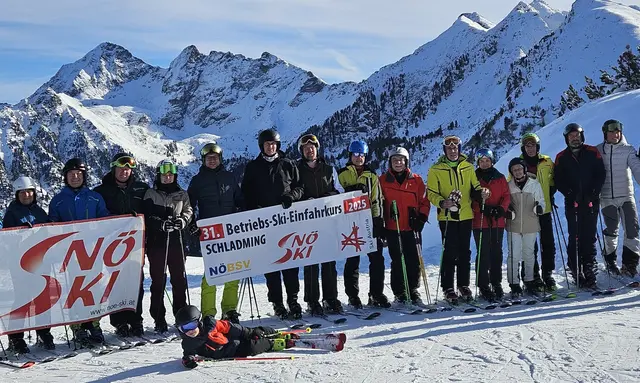 Die Gruppe der Betriebssportler mit Teilnehmern aus dem Bezirk Hollabrunn: Hans Langhammer, Jürgen Langhammer (nicht am Foto), Andreas Toifl, Manfred Messinger, (alle Breitenwaida), Martin Georg Mayer (nicht am Foto (Sonnberg). | Foto: LANDESSKIVERBAND NIEDERÖSTERREICH