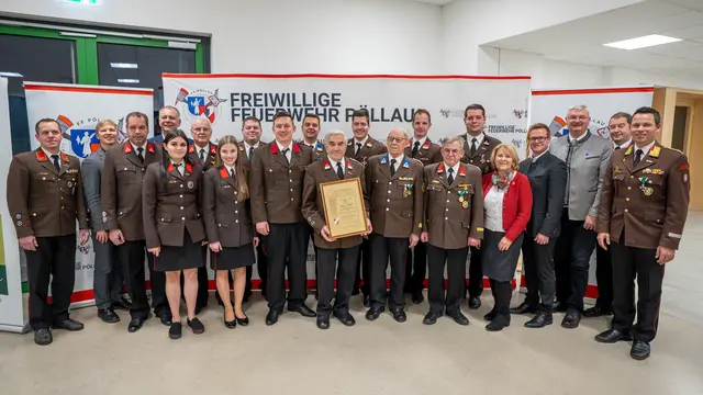 Zahlreiche neue Angelobungen und Ehrungen standen bei der diesjährigen Jahreshauptversammlung der Freiwilligen Feuerwehr Pöllau am Programm. | Foto: FF Pöllau