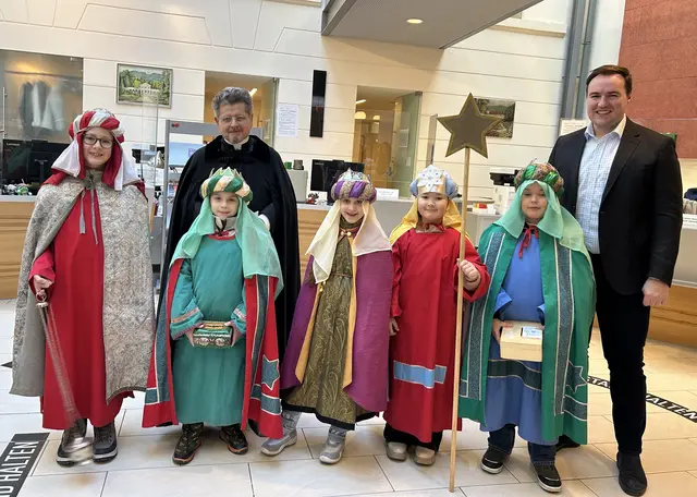 Sternsinger zu Besuch im Rathaus Baden. | Foto: 2026psb/mp