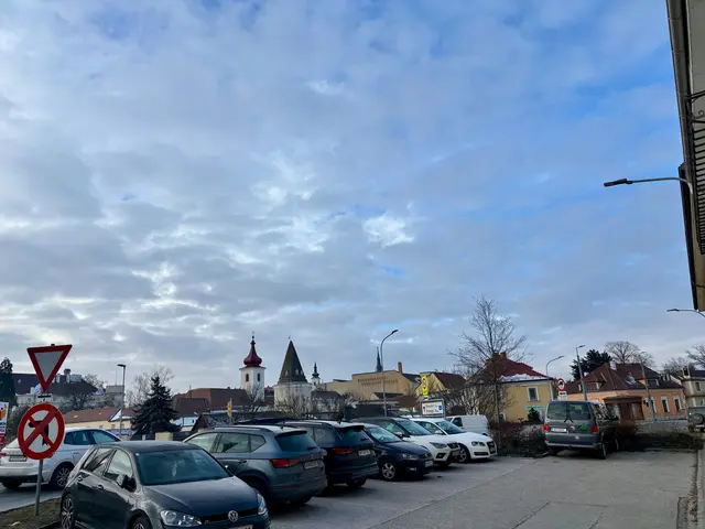 Während andere Fahrzeuge brav in der Bahnstraße oder den angrenzenden Gassen Platz finden, entschied sich unser Horner Kunstparker für das saftig-grüne Gelände direkt an der Blie-Kreuzung. | Foto: Markus Kahrer