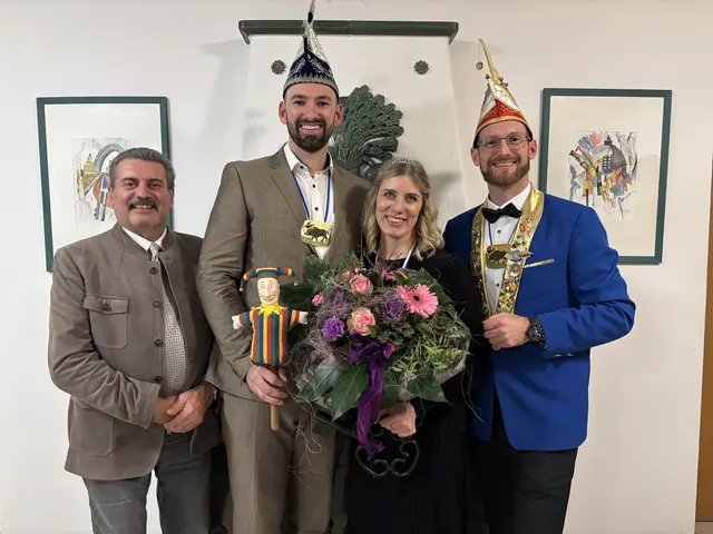 Josef Bleckenwegner, das Prinzenpaar und Obmann Christopher Hörl. | Foto: MeinBezirk