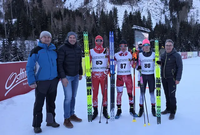 Christoph Oberluggauer(DSG Lesachtal), Gerd Guggenberger (FF St. Lorenzen), Felix Pider (Sottozero Nordic Team), Florian Ganner (Sportunion Obertilliach), Johannes Mair (Skiclub Toblach), Gerald Kubin (Hauptorganisator) (v.l.) | Foto: Kubin