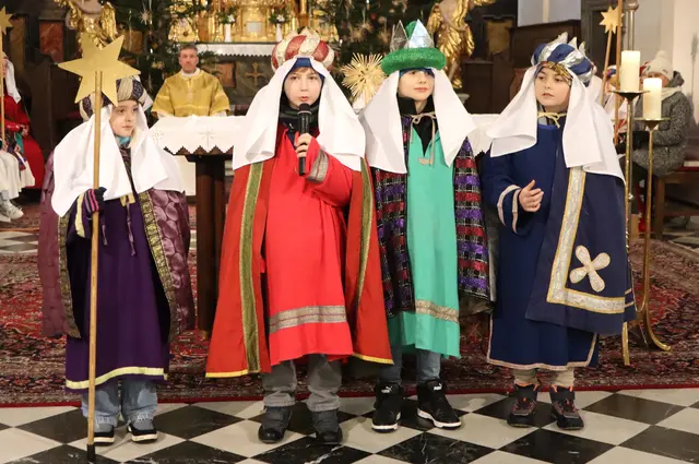 Lilia, Felix, Noah und Tobias überbrachten die Wünsche der "Könige" | Foto: Gerhard Langmann