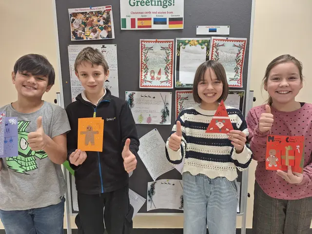 Bei den Schülern herrschte große Freude über die Post aus dem Ausland. | Foto: TIME-Mittelschule Helfenberg