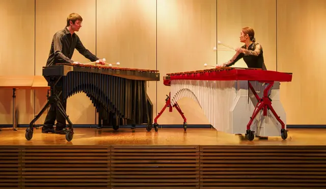 Die Lehrer der Musikschule präsentieren sich. | Foto: Dobesberger