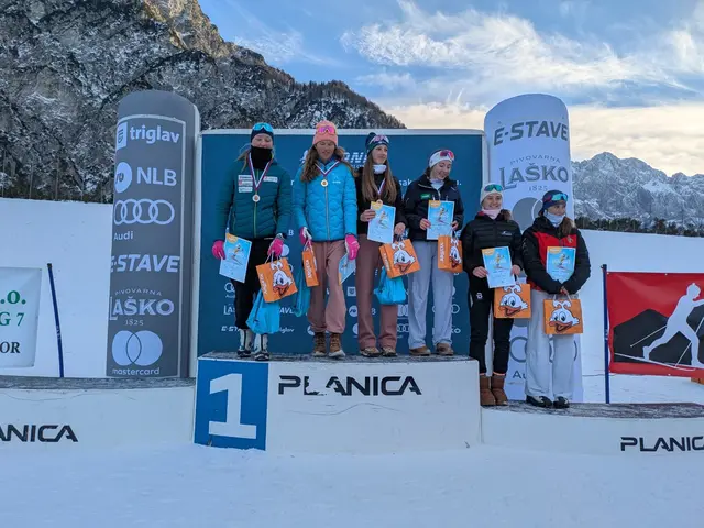 vierter Platz in Planica: Skuk Julia (Vierte von links) | Foto: Langlaufarena Pirkdorf