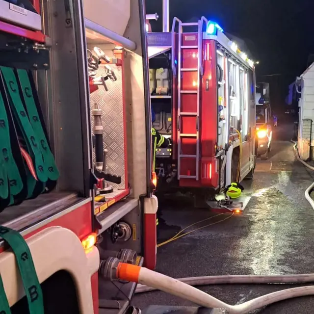 Bei einem Wohnhausbrand in Eisenstadt kamen am Donnerstagabend zwei Frauen ums Leben.  | Foto: FF Eisenstadt