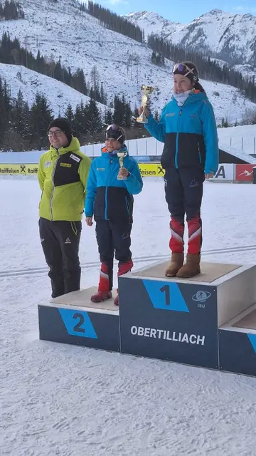 erster und zweiter Platz in Obertilliach: Skuk Helena und Marzano Livia | Foto: Langlaufarena Pirkdorf