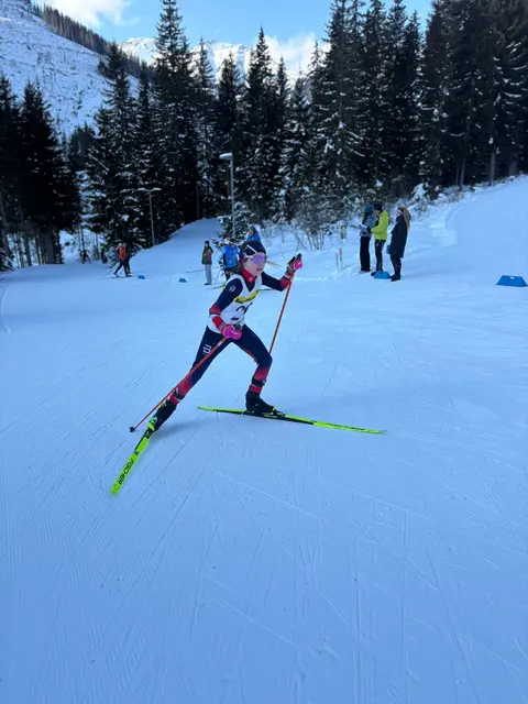Auch die anspruchsvolle Steigung in Obertilliach war für Helena Skuk kein Problem - erster Platz. | Foto: Langlaufarena Pirkdorf