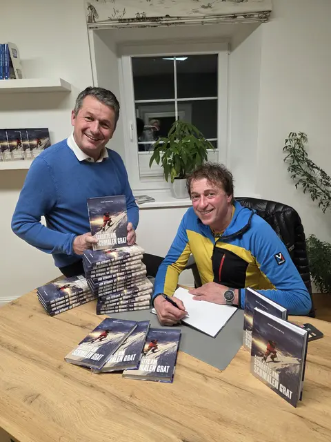 Autor Robert Graimann und Höhenbergsteiger Hans Wenzl | Foto: Graimann