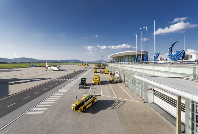 Der Flughafen positioniert sich als Drehscheibe für Personen– und Frachtverkehr. | Foto: wolfganghummer.com/Flughafen Graz
