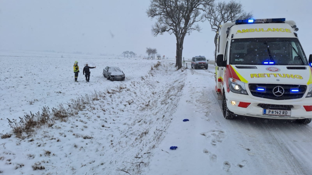 PKW in Oberzwischenbrunn von der Straße abgekommen – Fahrer verletzt. | Foto: DOKU-NÖ