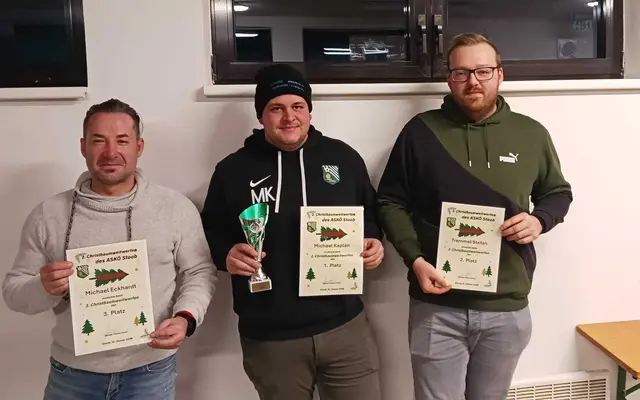Den ersten Platz machte Michael Kaplan, darauf gefolgt Stefan Tremmel mit dem zweiten Platz. Den dritten Platz erzielte Michael Eckhardt.  | Foto: Andrea Hafner Epple