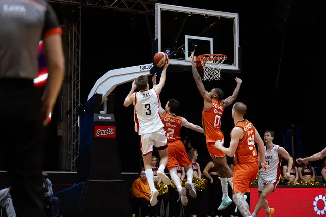 BC Vienna schaffte am Samstagabend eine Sensation gegen Cedevita Olimpija Ljubljana im Hallmann Dome.  | Foto: Crown Capture