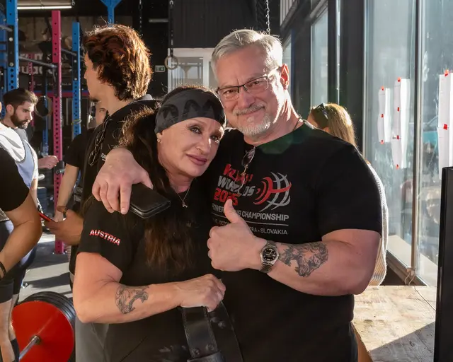 Trainer und Partner Heinz Reich mit seinem Champion Andrea Thurner. | Foto: Reich