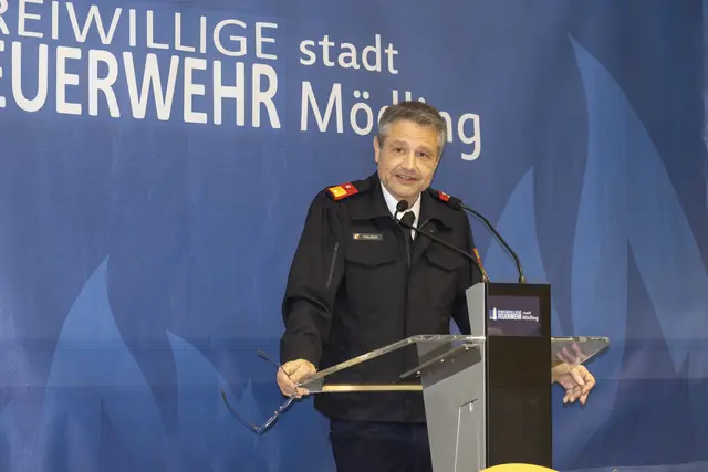 Werner Hauser wurde erneut zum Kommandanten gewählt. | Foto: ffmoedling.at