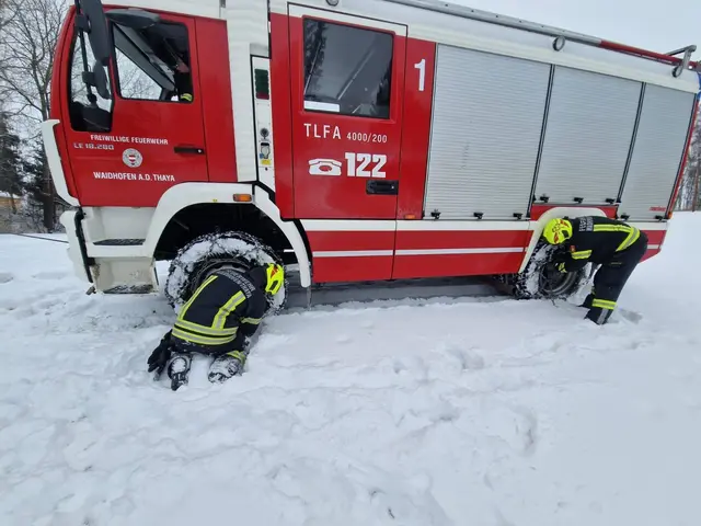 Ketten für das Einsatzfahrzeug | Foto: FF Waidhofen/Thaya
