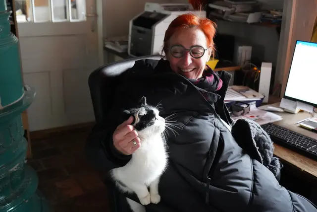 Im warmen Büro macht Mäusefängerin Luna gerne Überstunden... | Foto: Andrea Glatzer