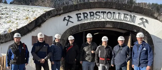 Das Viseba-Projektteam zu Besuch beim Erbstollen der Salinen Austria | Foto: Viseba