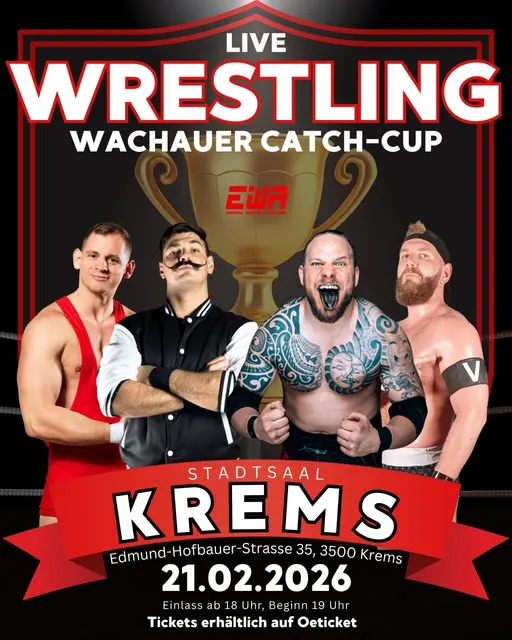 Ein Ringer (links) sieht Bürgermeister Jürgen Rummel sehr ähnlich. | Foto: Wachauer Catch-Cup