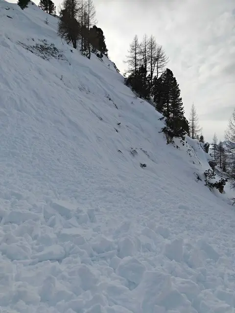 Lawinenabgang in Obertauern im Bereich der Südwiener Hütte, 13. Jänner 2026. | Foto: Bergrettung Obertauern/Binggl 
