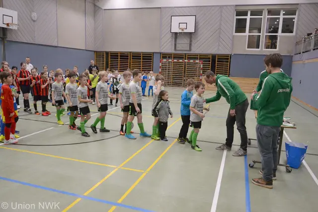 Siegerehrung bei der U9. 