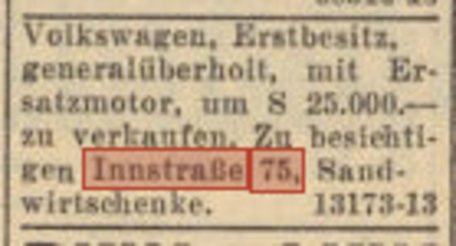 8.9.1954, Sandwirtschenke in den Innsbrucker Nachrichten | Foto: anno.onb.ac.at