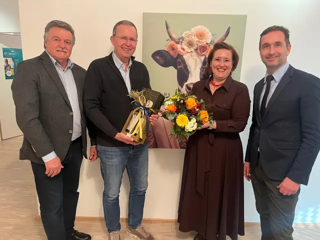 Stadtrat Klaus Trampitsch, Dr. Andreas Braunegg, Dr. Iris Zluga und Vizebürgermeister Michael Baumgartner | Foto: Stadtgemeinde Althofen