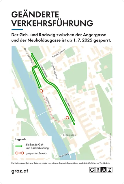 Die Stadt Graz präsentierte im Sommer diesen Alternativweg.  | Foto: Stadt Graz