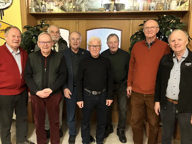 Josef Fally, Herbert Ullram, Karl Tatzer, Egon Englisch, Hannes Wald, Ernst Berger, Ernst Skoupy und Alfred Englisch. | Foto: Englisch