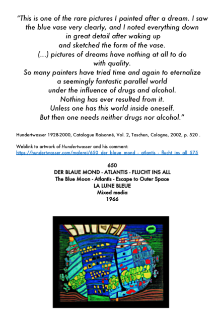"Die Vier Einsamkeiten" - Infoposter mit Hundertwasser´s Kommentar zum Werk | Foto: Hundertwasser Privatstiftung