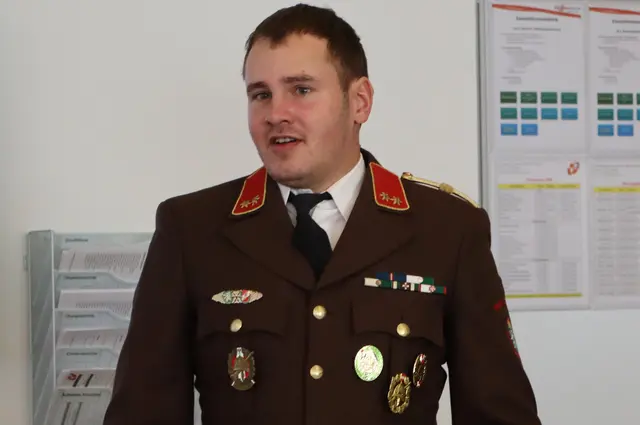 OBI Dominic Hiden sprach zu den Mitgliedern | Foto: Gerhard Langmann