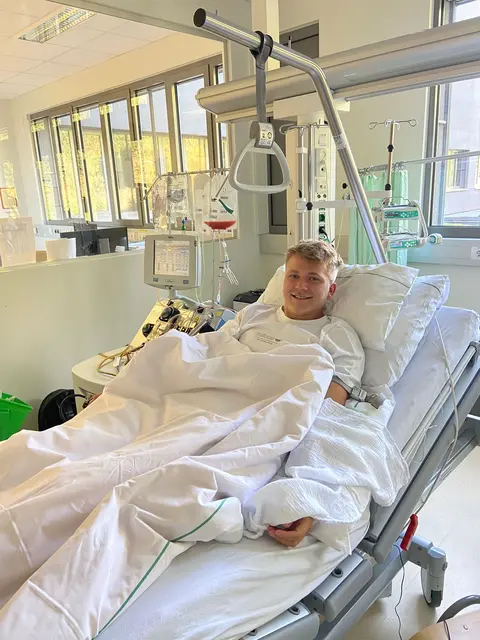 Daniel Walter nach der Stammzellenspende, die für einen ihm unbekannten Menschen die letzte Chance auf Heilung ist. | Foto: privat