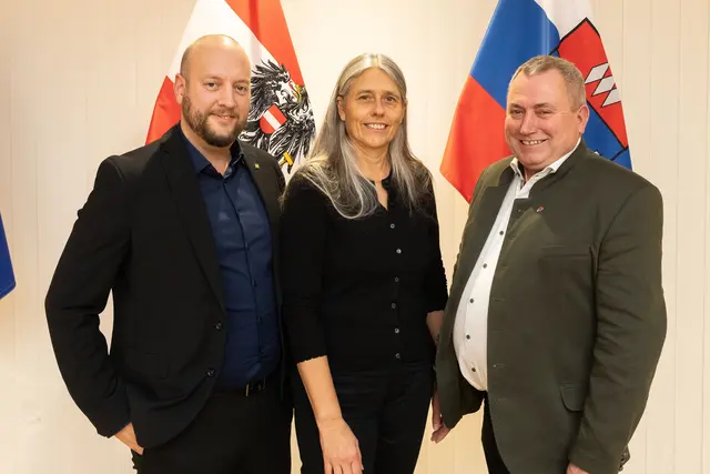 Gemeinderat David Diabl, Vizebürgermeisterin Sabina Doria und Bürgermeister Bernhard Karnthaler (alle ÖVP). | Foto: Marktgemeinde Lanzenkirchen