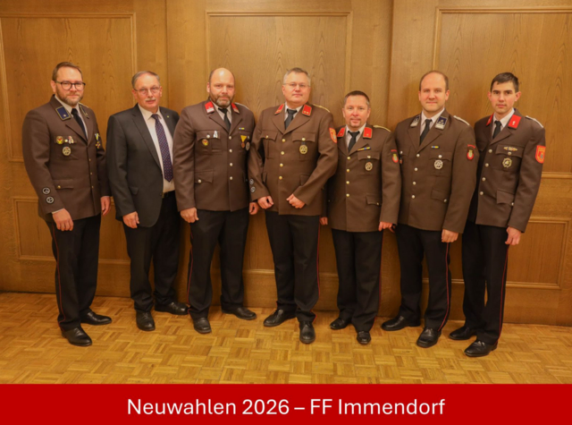 Immendorf: Reinhard Krimmel, Bürgermeister Richard Hogl, Ronald Wingelhofer, Franz Dürr, Roman Breindl, Felix Rohringer | Foto: BFKDO Hollabrunn