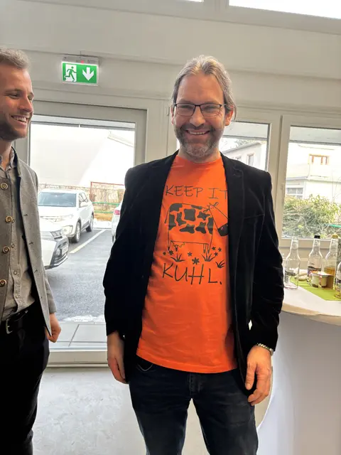 Den Titel "Leiberl des Tages" sicherte sich der Drittplatzierte auf der Bezirksliste, nämlich Milchwirt und sozusagen "Käsemaus-Papa" aus Möchnichwald, Michael Krogger. | Foto: Margot Jeitler