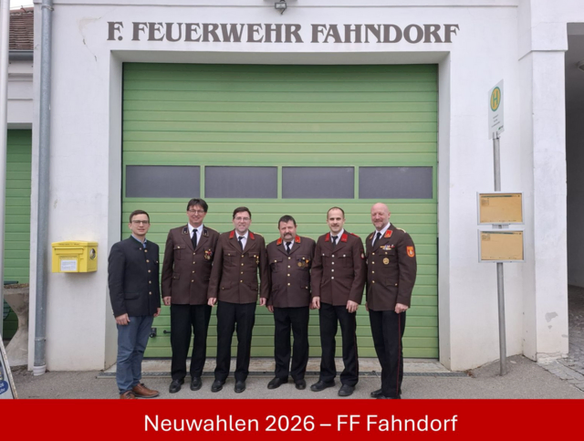 FAHNDORF: Bgm. Stefan Schröter, Hermann Einzinger, Martin Hentschker, Johann Schuch, Fabian Baumgartner, Josef Wenzl | Foto: BFKDO Hollabrunn