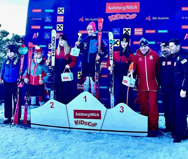 Großer Erfolg für den Nachwuchsskisport aus dem Salzkammergut: Sieg für Katharina Unterdechler im Schülertestrennen. | Foto: Unterdechler