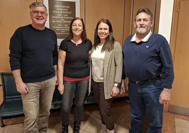Vizebürgermeister Stefan Wechselberger, Maria Lux, Christina Meilinger und Manfred Klausner. | Foto: Karin Prassl