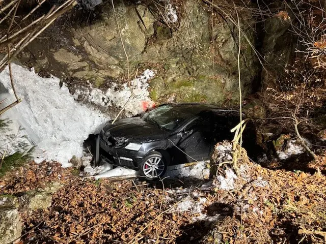 Der Pkw sei aus unbekannter Ursache von der Fahrbahn abgekommen. | Foto: Feuerwehr Hermagor