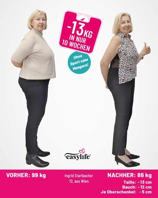 Nach vielen gescheiterten Versuchen fand Ingrid bei easylife endlich den Weg, der wirklich funktionierte – gesund, alltagstauglich und mit echter Unterstützung.